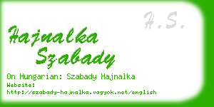 hajnalka szabady business card